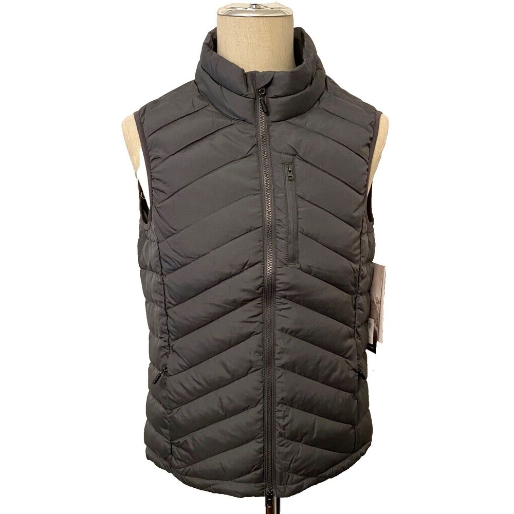 NWT Pulse Puffer Vest Men's Size Small Gray Quilted Ripstop Water Repellent $125